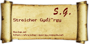 Streicher György névjegykártya