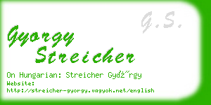 gyorgy streicher business card